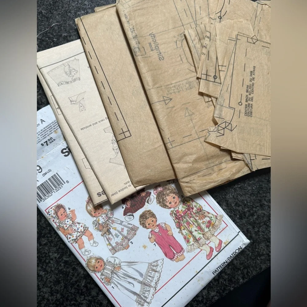 5 Sewing Craft Baby Doll Child Clothing Patterns Butterick Simplicity New & Used - Picture 11 of 12